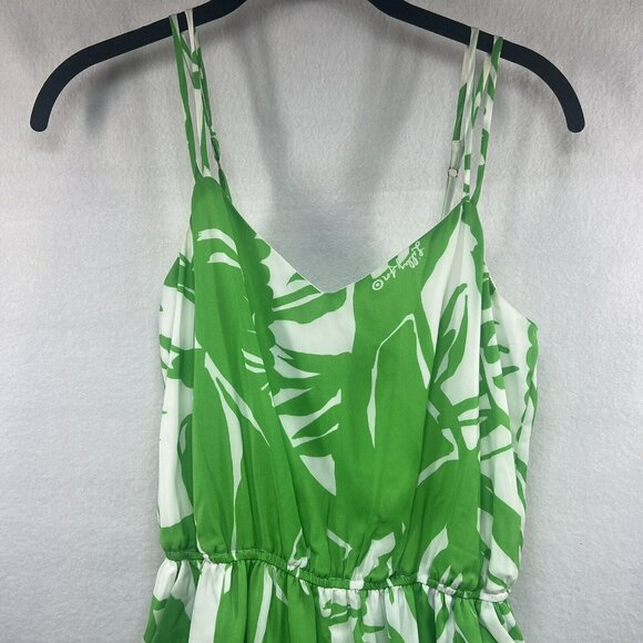 Lilly Pulitzer x Target Jumpsuit XS Green Palm Boom Boom, Wide Leg Preppy - Picture 7 of 16